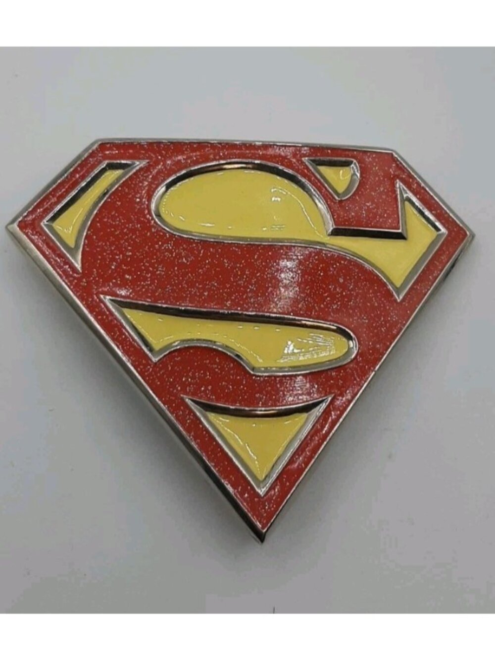 Rare Vintage GTO Superman Enamel Belt Buckle DC Comics